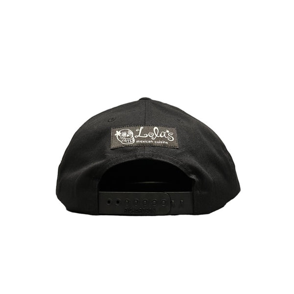 Lola's Praying Hands Pinch Front Structured Black Hat