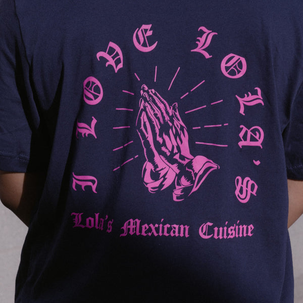 Pray for Me Navy Hot Pink Tee